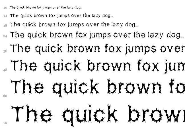Satan Possessed font waterfall